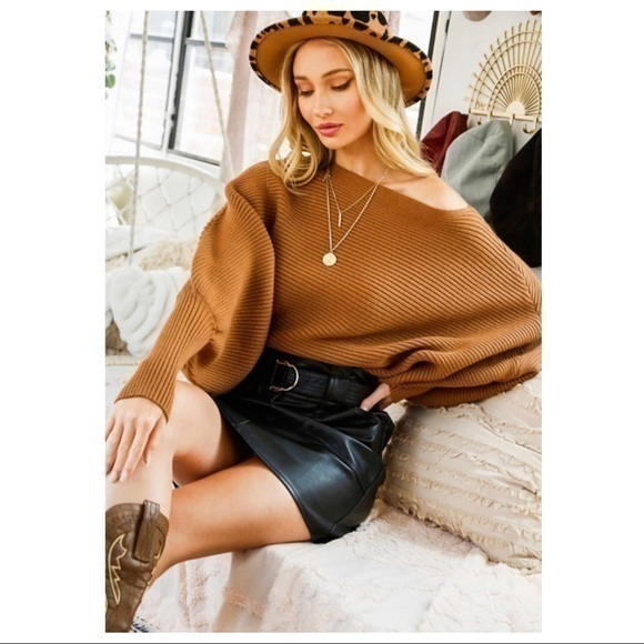 REED-Cocoa Rib Knit Sweater - Picture 2 of 7